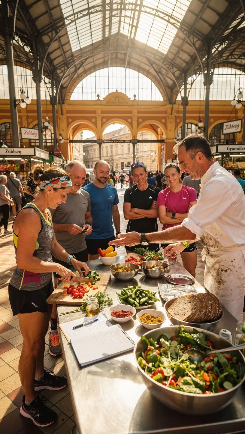 Futóverseny közben a versenyzők dinamikus mozdulatai, amint a cél felé haladnak.
